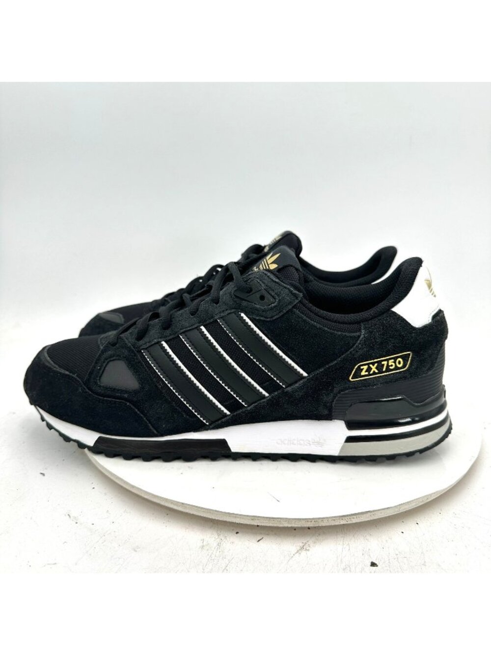 Adidas Originals ZX 750 Men Size 12 ID8855 Black Gold White Training Shoes